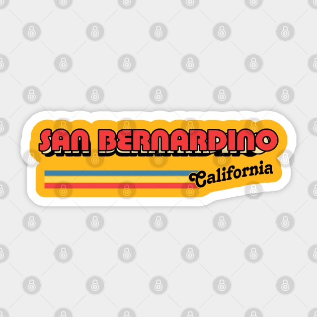 San Bernadino California \\\ Retro Typography Design Sticker by DankFutura